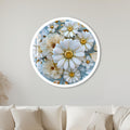 Golden Daisy Garden with white frame