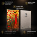 Crimson Poppy Reverie — tempered glass, ultra HD print, ready to hang