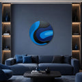 Glossy Blue Wave Swirl lifestyle view