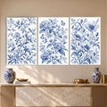 Blue Botanical II with white frame