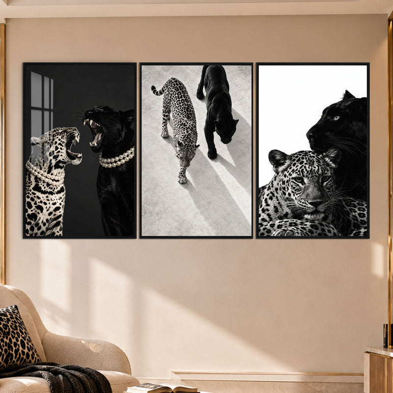 Leopard And Panther with black frame
