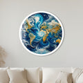 Gilded Ocean World with white frame