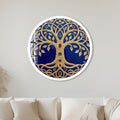 Sapphire Tree Of Life with white frame