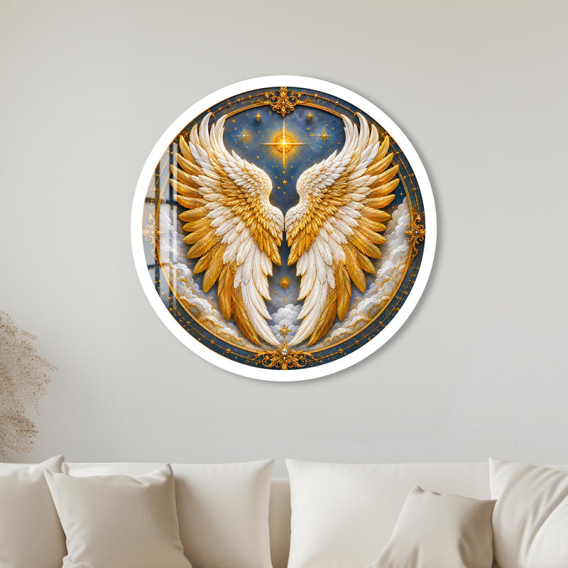 Celestial Angel Wings with white frame