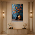 Orange Blossom Vases with white frame