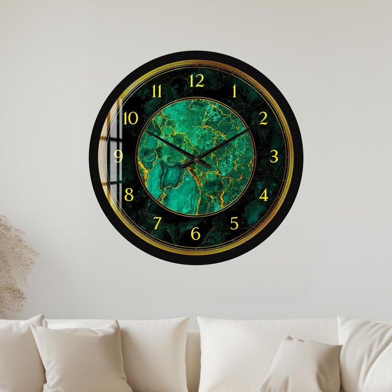 Emerald Gold Marble with black frame