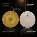 Golden Ray Disc — tempered glass, ultra HD print, ready to hang