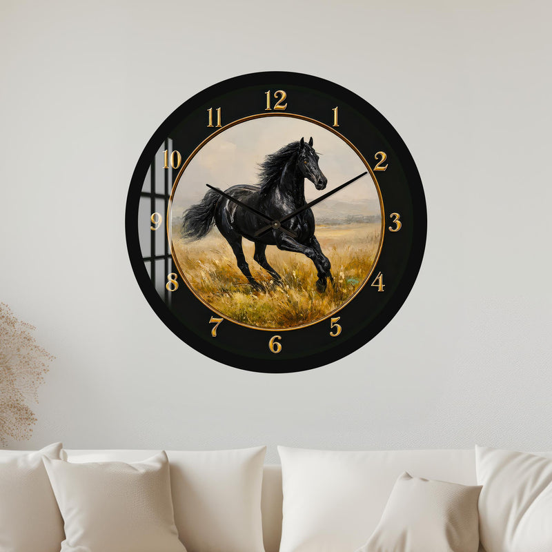 Black Stallion with black frame