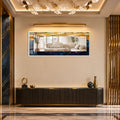 Gilded Mountain Layers with white frame