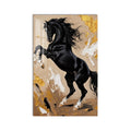 Rearing Black Stallion product shot on white background