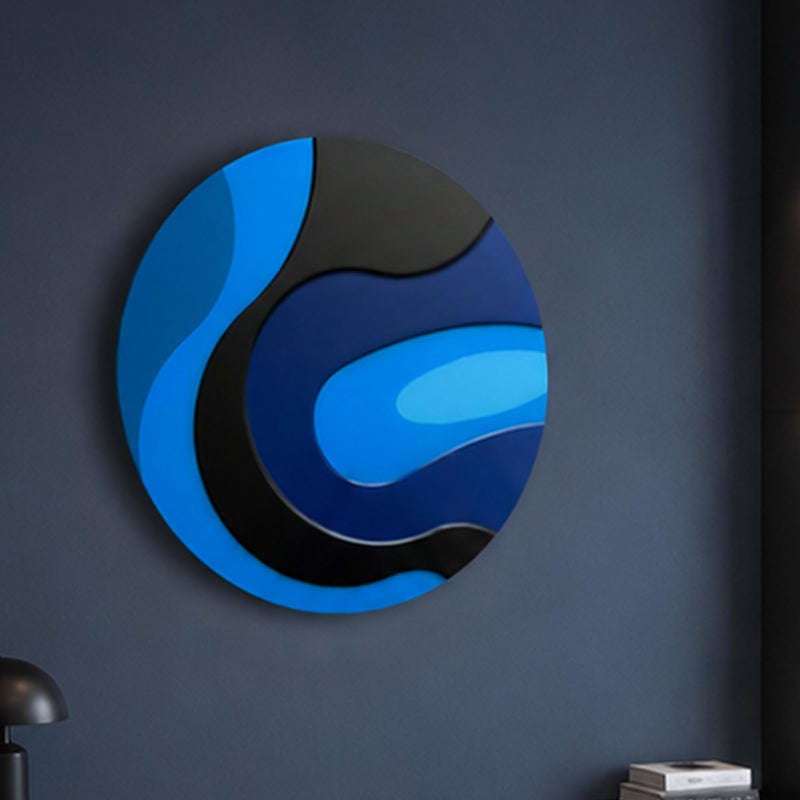 Glossy Blue Wave Swirl lifestyle view
