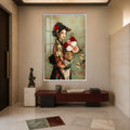Rose Kimono with white frame