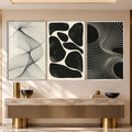Abstract Flow with silver frame