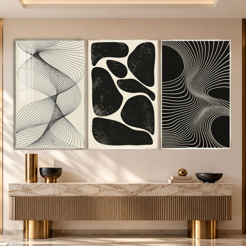 Abstract Flow with silver frame