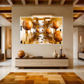 Wooden Sphere Corridor with white frame