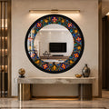 Cathedral Floral Mosaic with black frame