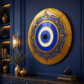 Royal Blue Evil Eye angled lifestyle view