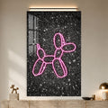 Artronauts Glass Print Neon Balloon Dog Glass Wall Art