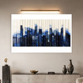 Blue Folded Mountains in a modern room