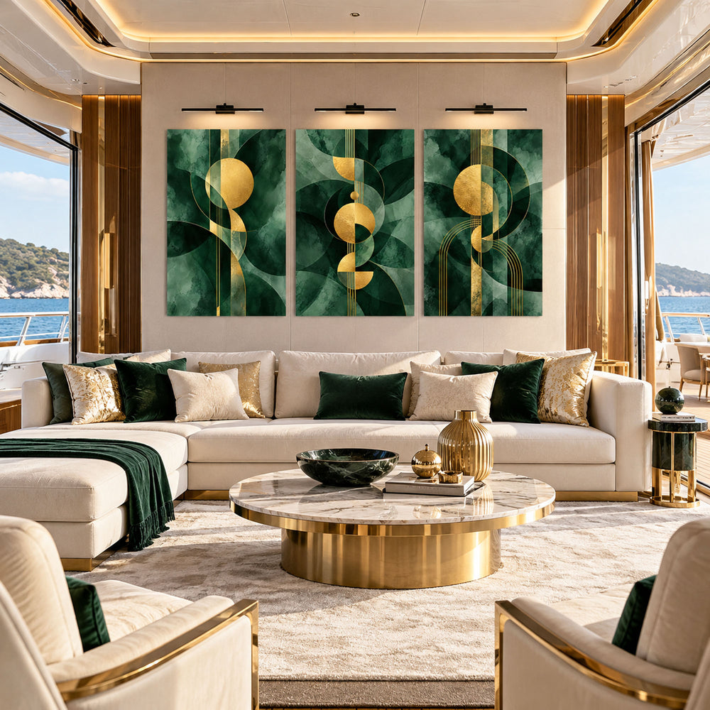 Emerald Gold Geometry lifestyle view