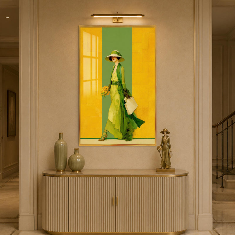 Emerald City Stroll with gold frame