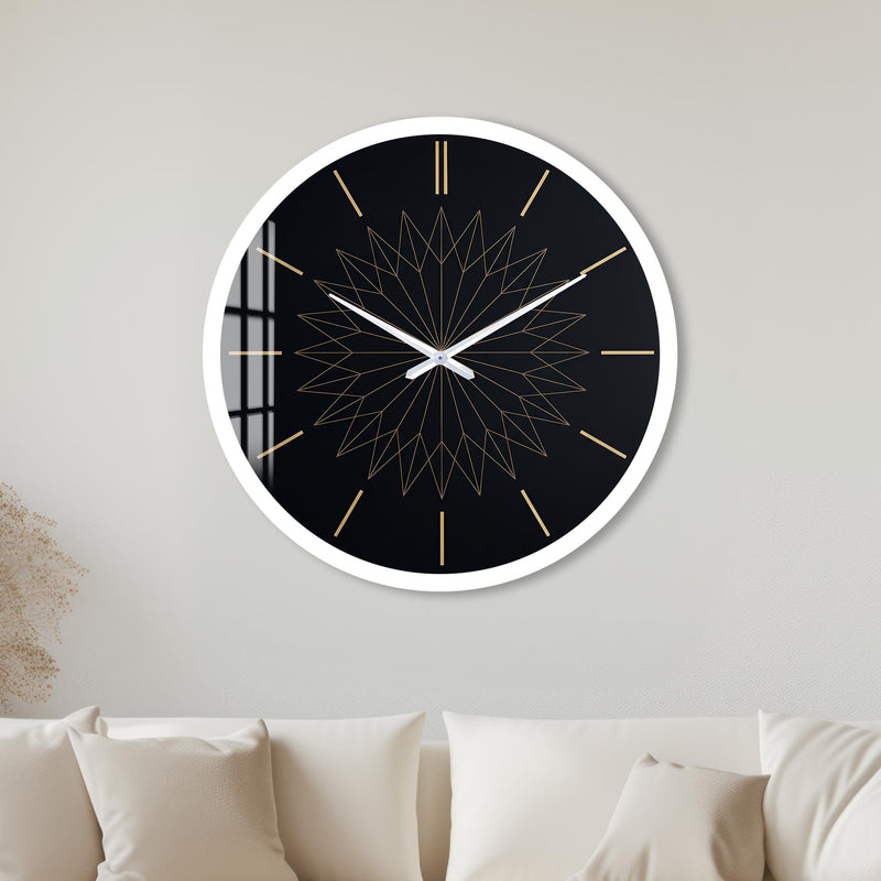 Golden Geometric Starburst with white frame