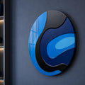 Glossy Blue Wave Swirl lifestyle view