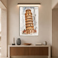 Leaning Tower Of Pisa with silver frame