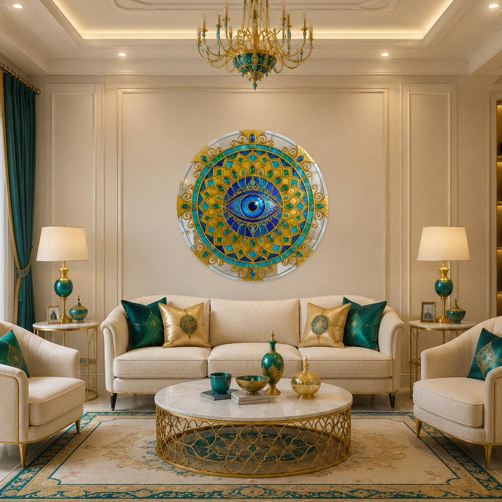 Azure Guardian Eye in a modern room