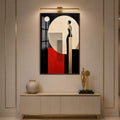 Woman Beyond The Circle with walnut frame