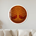 Crimson Tree Of Life with white frame