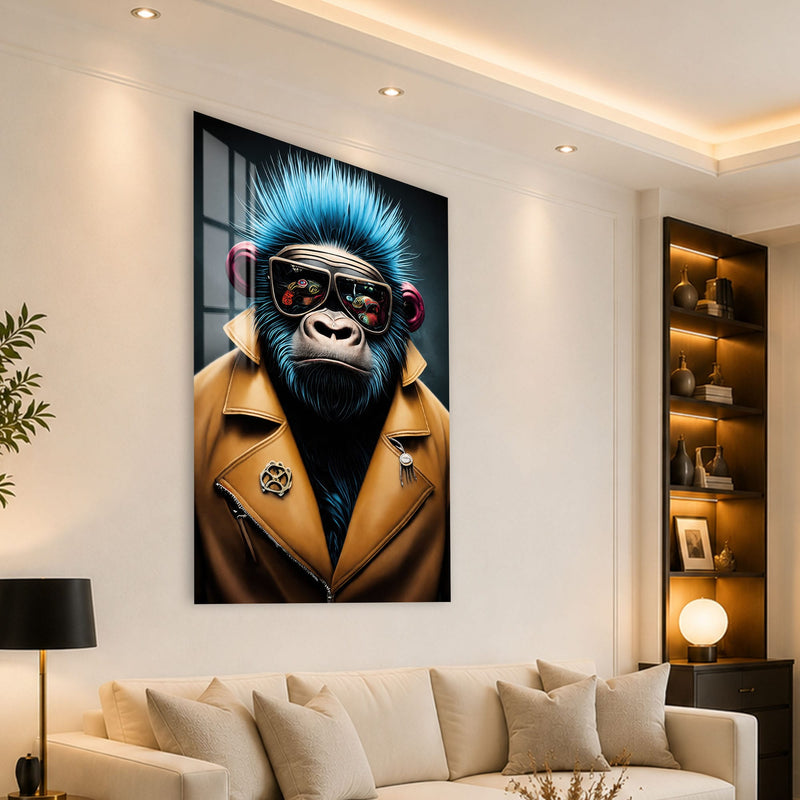Artronauts Glass Print Cyber Gorilla Glass Wall Art