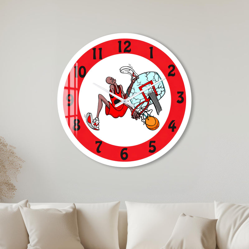 Basketball Slam Dunk with white frame