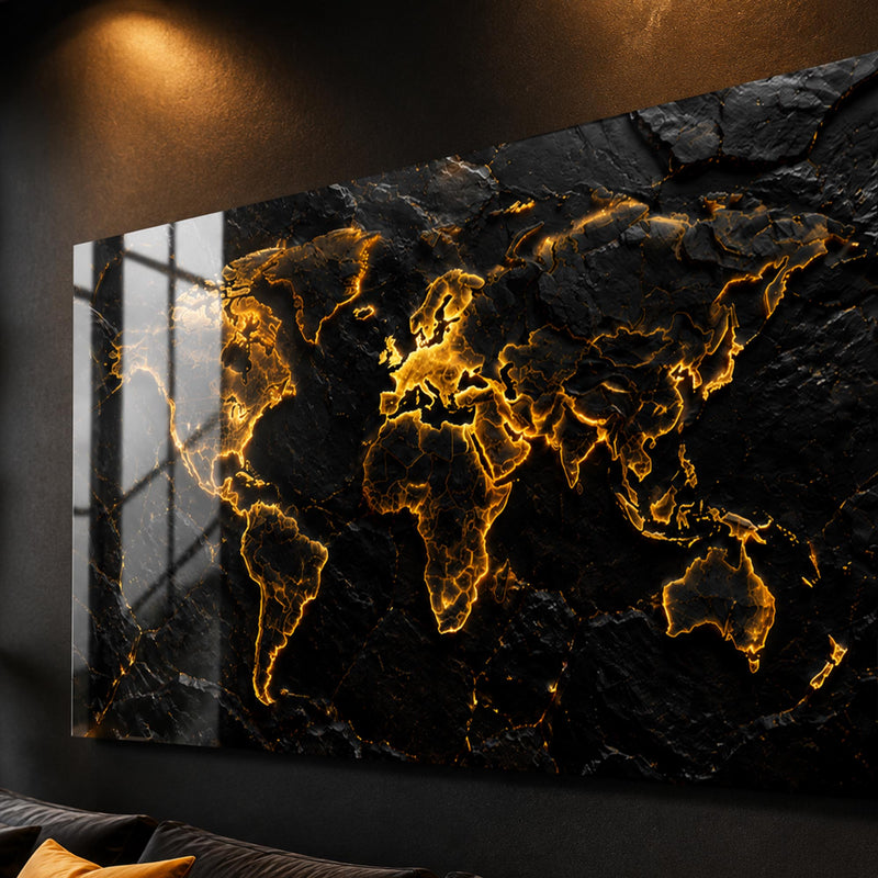 Golden World Map lifestyle view