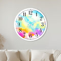 Pastel Colour Clouds with white frame