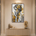 Artronauts Glass Print 12x18 cm | 4.7"x7.1" / Walnut Golden Botanical Muse Glass Wall Art