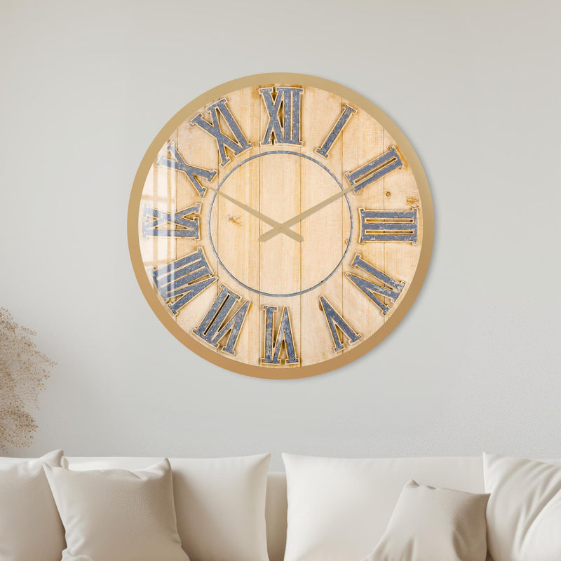 Rustic Roman Numerals with gold frame