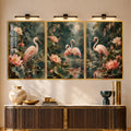 Flamingo Lotus with gold frame