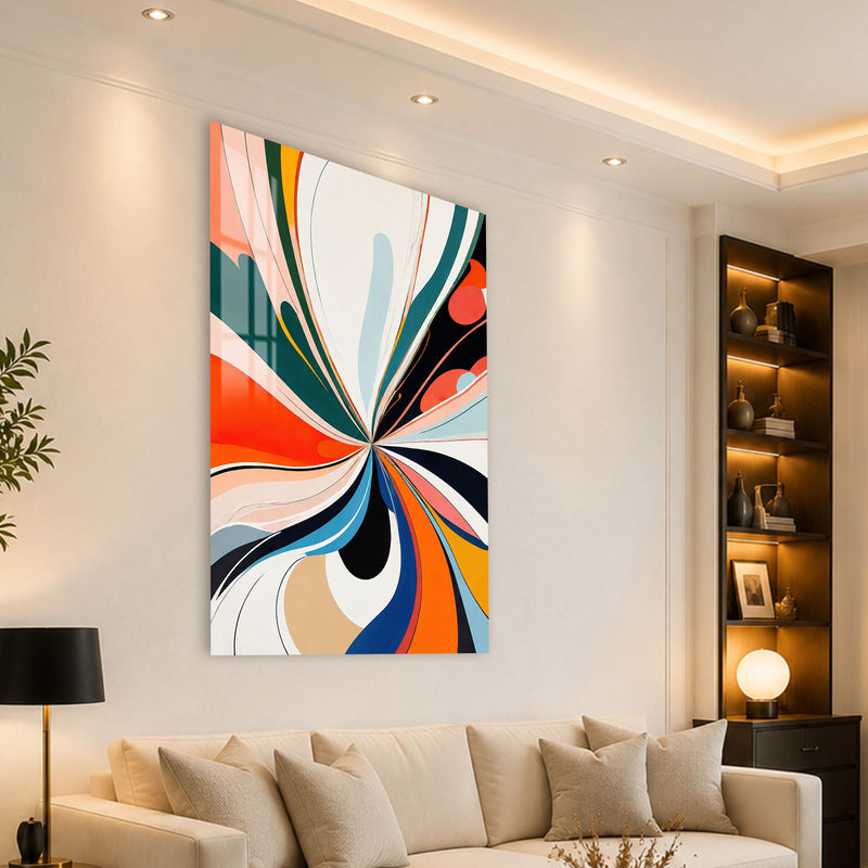 Artronauts Glass Print Radiant Colour Burst Glass Wall Art