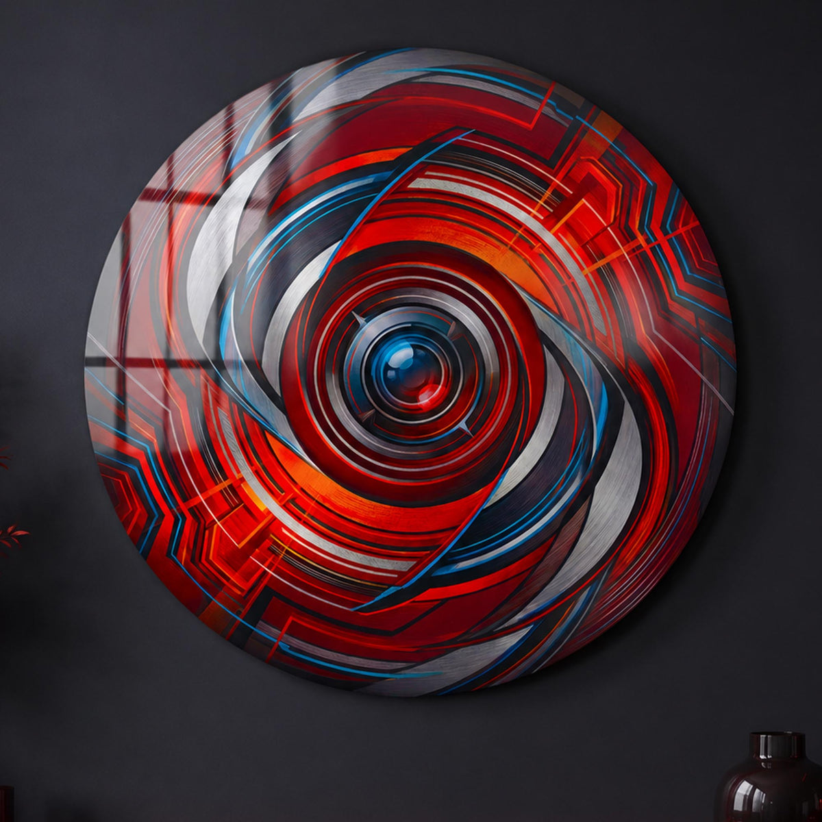 Crimson Velocity in a modern room