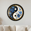 Floral Yin Yang with black frame