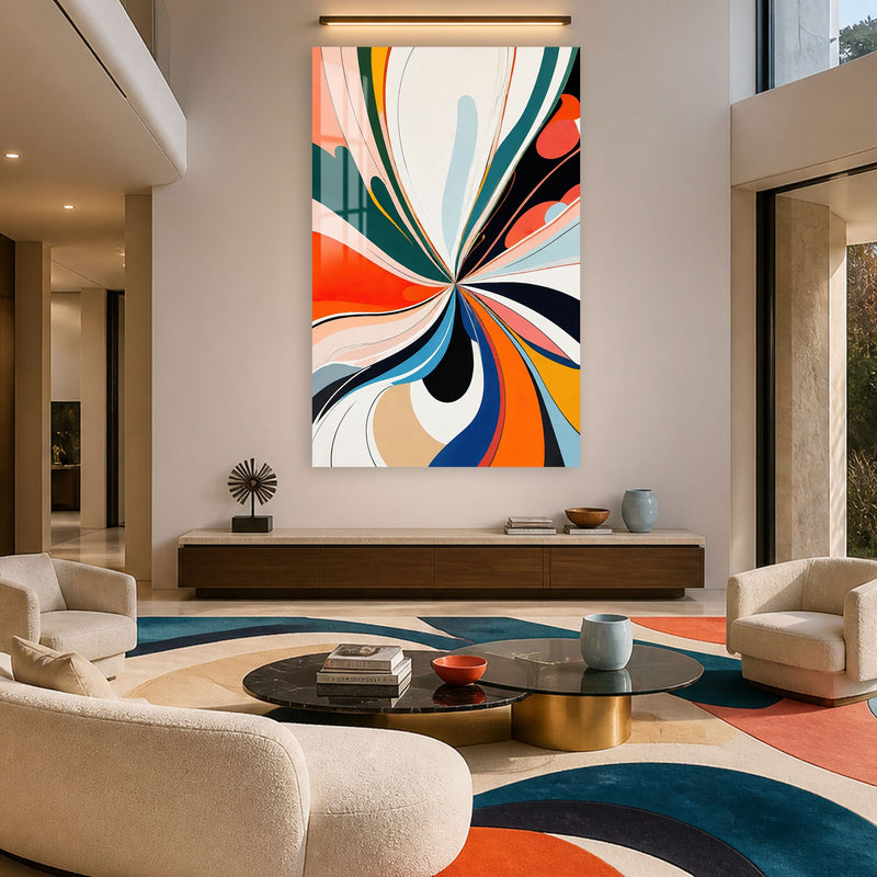 Artronauts Glass Print Radiant Colour Burst Glass Wall Art