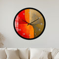 Fiery Retro Curves with black frame