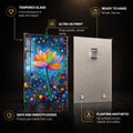 Cosmic Lotus Bloom — tempered glass, ultra HD print, ready to hang