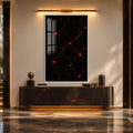 Molten Ember Veins with white frame