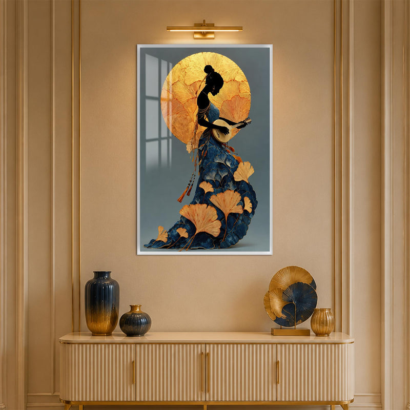 Gilded Serenade with white frame