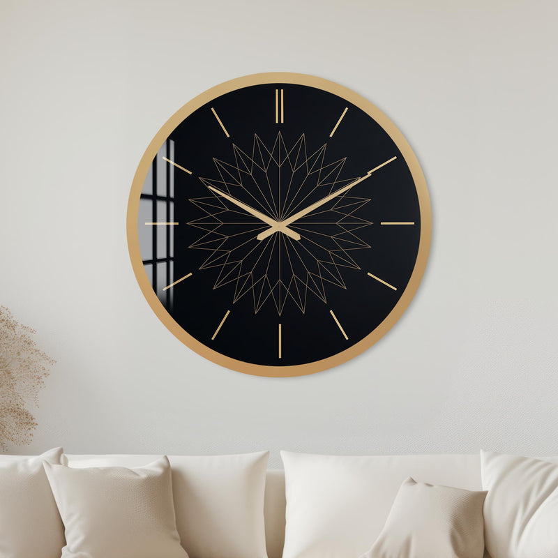 Golden Geometric Starburst with gold frame