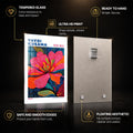 Kusama Floral Reverie — tempered glass, ultra HD print, ready to hang