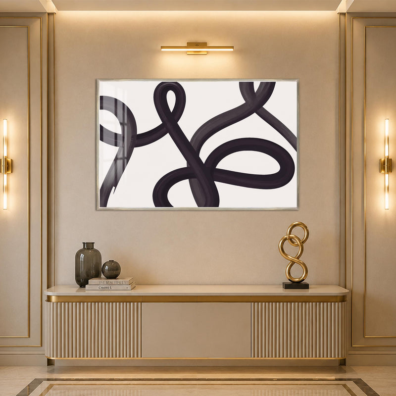 Plum Ribbon Loops with silver frame