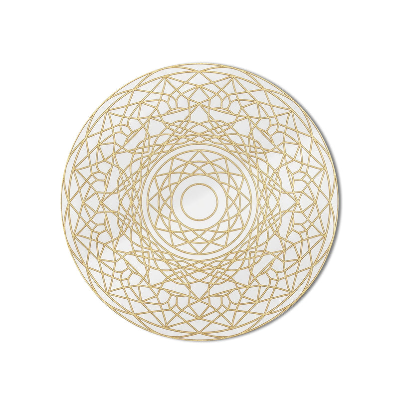 Golden Radial Mandala Line Art product shot on white background